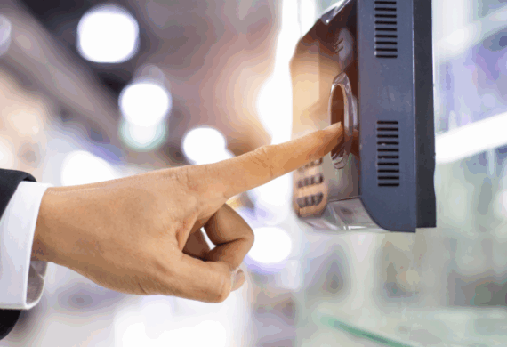 Access control panel with biometric finger print reader