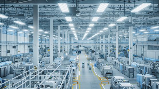 Manufacturing plant security checking from an ariel view