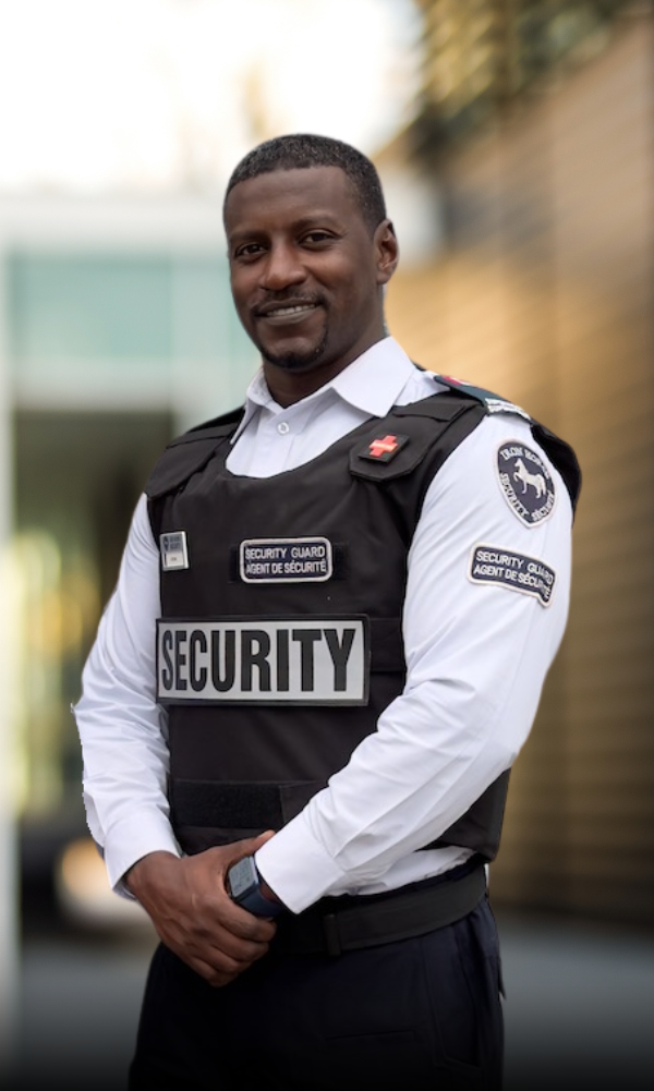 male iron horse security guard in tactical uniform
