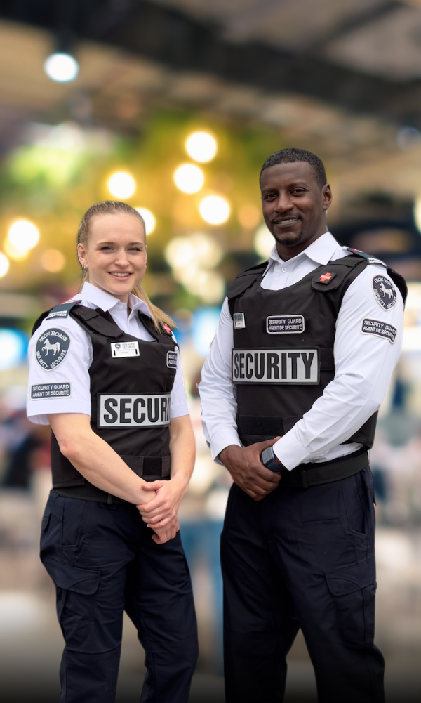 tactical security guards in food court